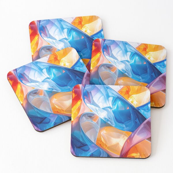 Item preview, Colorful Glass Fusion – Abstract Flow Design designed and sold by NizuCaCi.