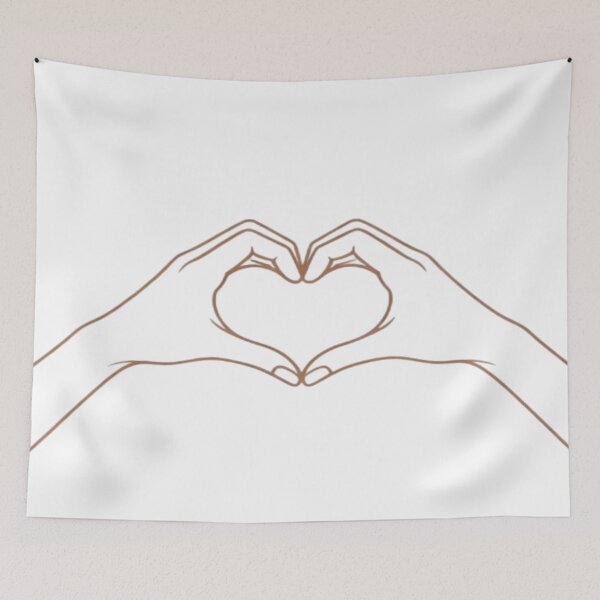 Item preview, Heart Hands – Minimalist Line Drawing of Love Gesture designed and sold by Cristhian Almanza.