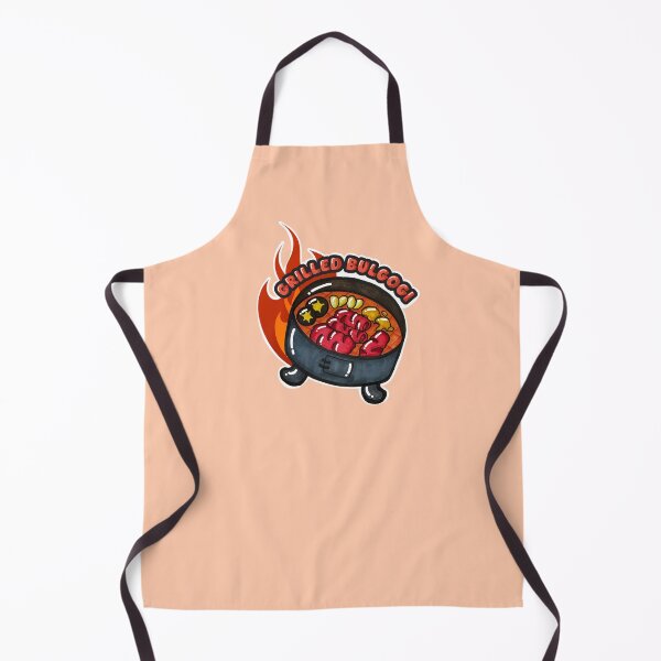 Item preview, Cute Korean BBQ Grilled Bulgogi Hand Drawn Kawaii Fire Doodle designed and sold by lazypencil.art.