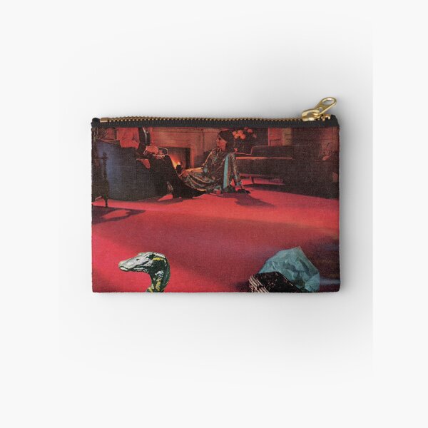 Item preview, A Distinguished Guest... Uninvited - Surrealist Collage Dreamlike Dinosaur designed and sold by The Sticker Bureau.