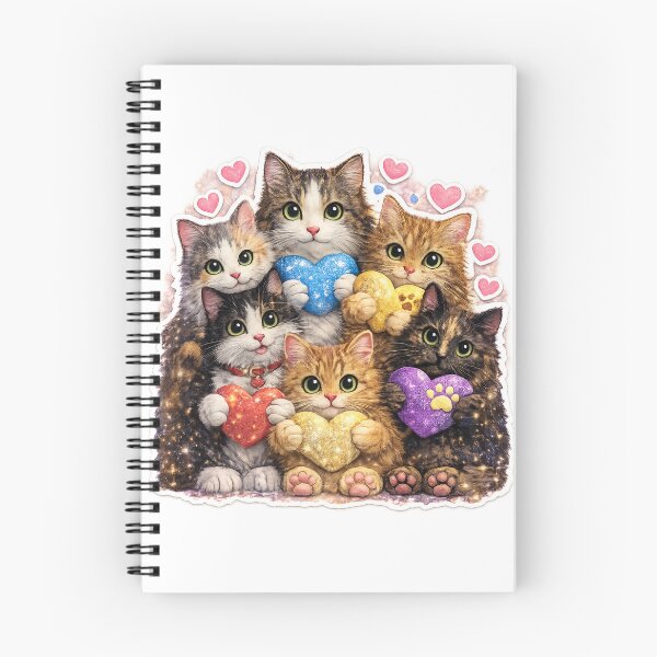 Item preview, Glitter Valentine Kittens Holding Hearts, Cute Cat Love Sticker Cutout, Sparkly Kawaii Cat Decor designed and sold by TerScott.