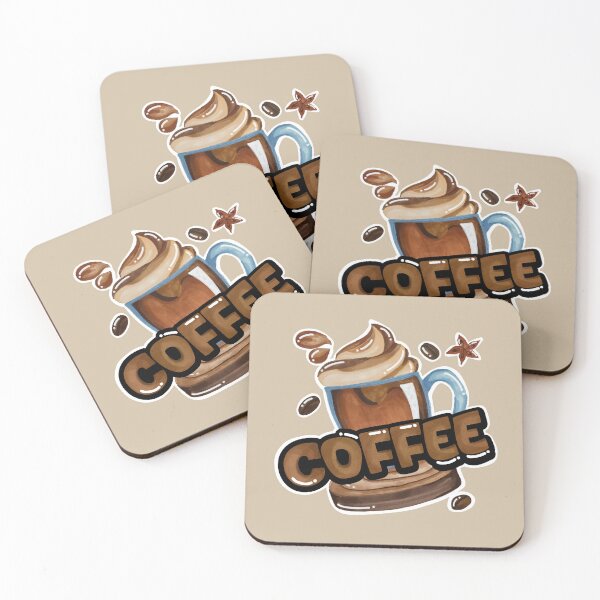 Item preview, Cute Coffee Frappuccino Hand Drawn Kawaii Cafe Doodle Art designed and sold by lazypencil.art.