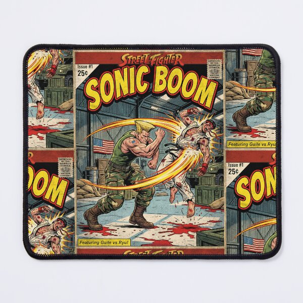 Item preview, Street Fighter Guile Sonic Boom Vintage Comic Cover Art designed and sold by Back2Collage.