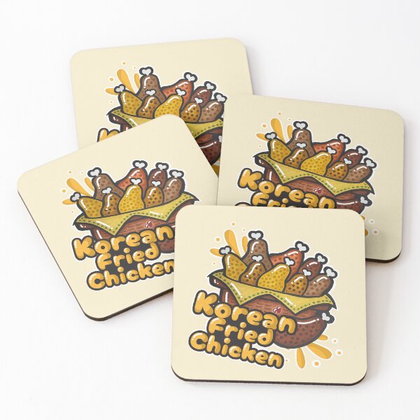 Item preview, Cute Korean Fried Chicken Hand Drawn Kawaii Food Doodle Art designed and sold by lazypencil.art.