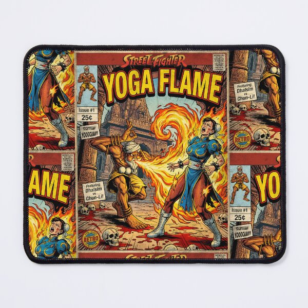 Item preview, Street Fighter Dhalsim Yoga Flame Vintage Comic Cover Art designed and sold by Back2Collage.