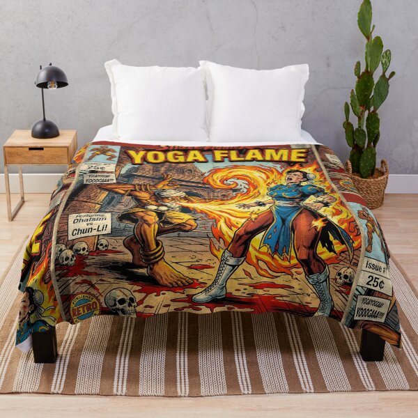 Item preview, Street Fighter Dhalsim Yoga Flame Vintage Comic Cover Art designed and sold by Back2Collage.