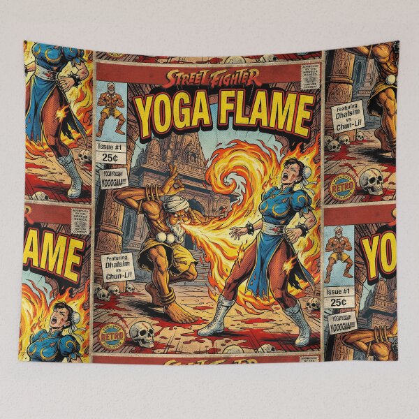 Item preview, Street Fighter Dhalsim Yoga Flame Vintage Comic Cover Art designed and sold by Back2Collage.