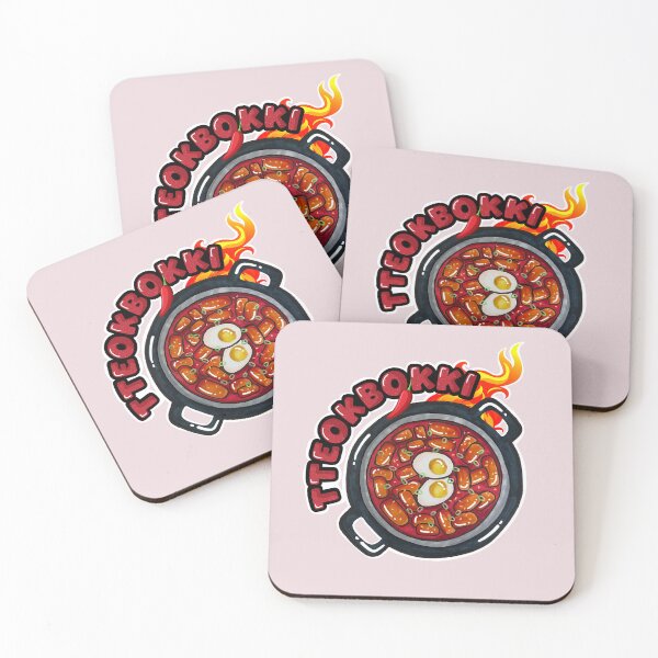 Item preview, Cute Tteokbokki Spicy Korean Rice Cake Hand Drawn Kawaii Food Doodle designed and sold by lazypencil.art.