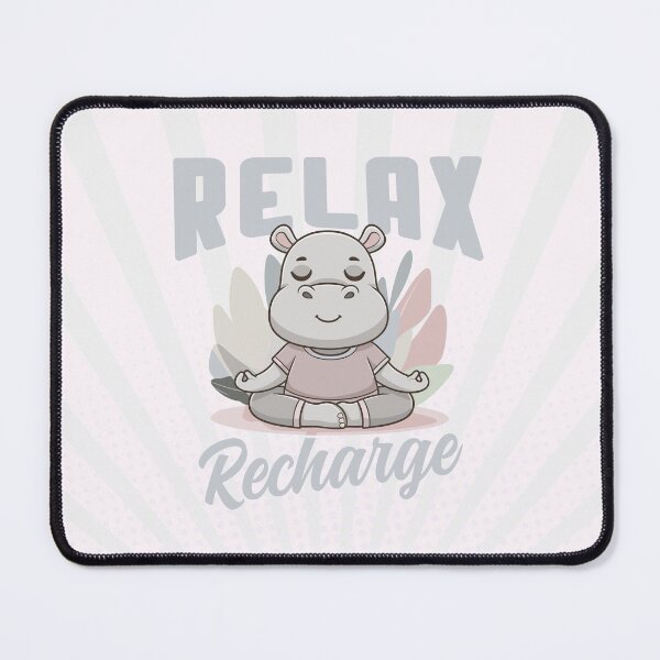Item preview, Relax & Recharge – Cute Hippo Yoga designed and sold by MvuuStudio.