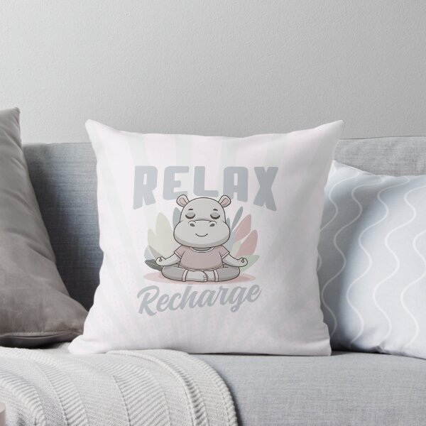 Item preview, Relax & Recharge – Cute Hippo Yoga designed and sold by MvuuStudio.