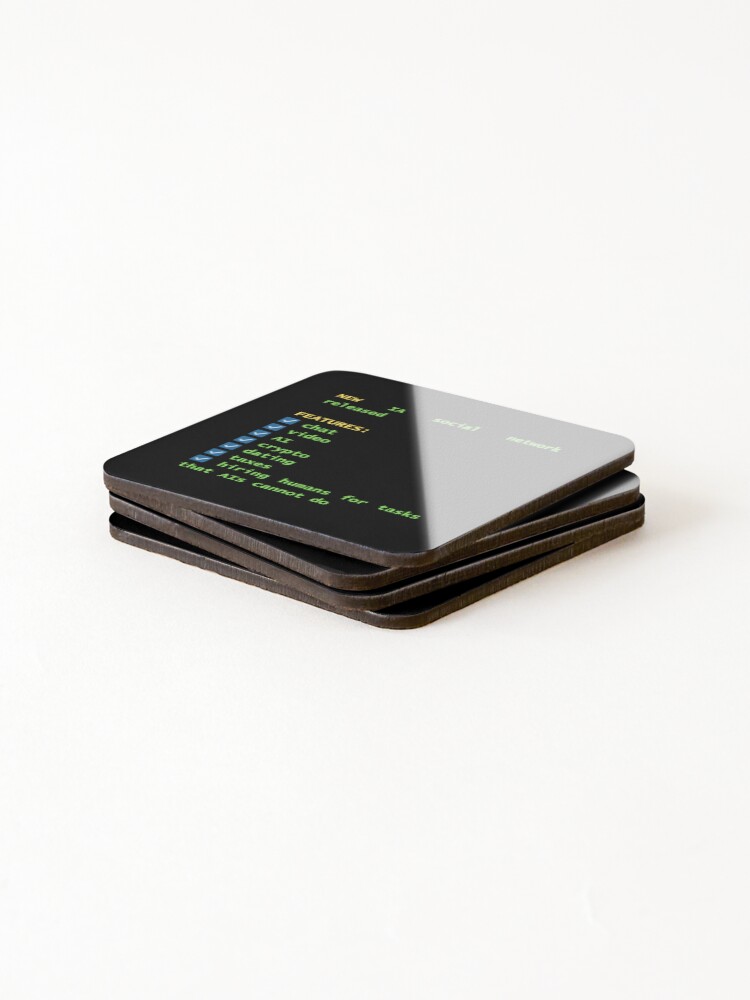 Thumbnail 4 of 5, Coasters (Set of 4), New AI Social Network Features – Tech & Developer Humor - By Code6Coffee designed and sold by Code6Coffee.