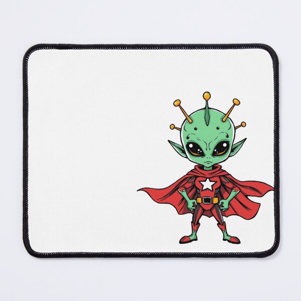 Item preview, A cute alien character in a superhero costume who is always ready to protect you from the evil around you. designed and sold by Berlin-D-Prs.