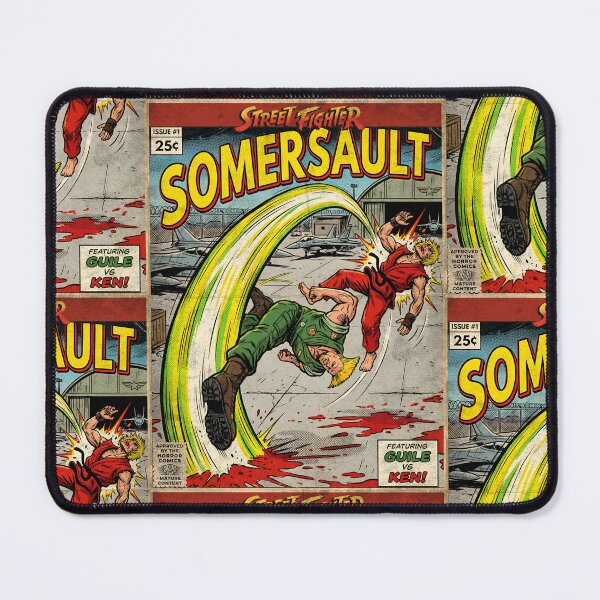 Item preview, Street Fighter Guile Somersault Vintage Comic Cover Art designed and sold by Back2Collage.