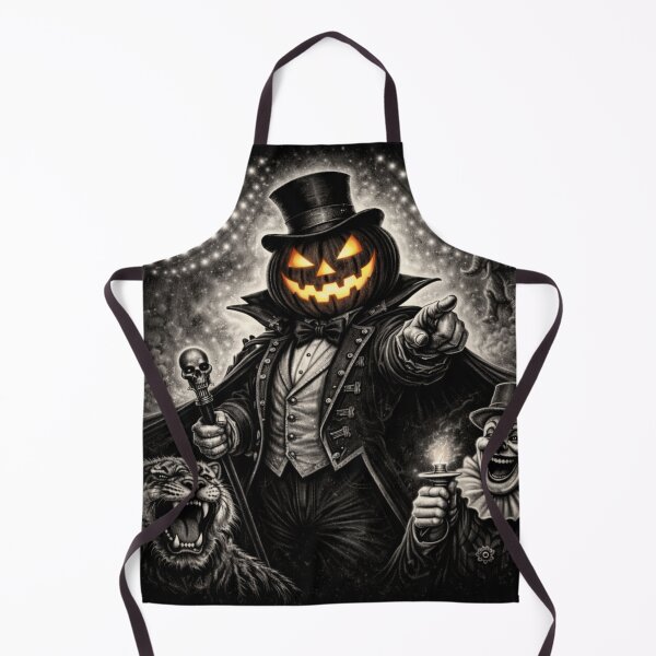 Item preview, Headless Horseman Dark Circus Ringmaster – Monochrome Halloween Carnival Art designed and sold by TheHorsemanRidesAgain.
