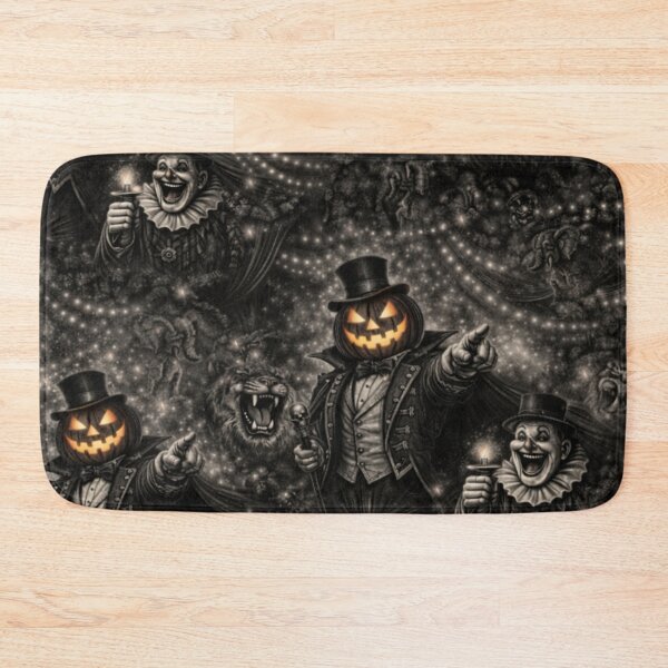 Item preview, Headless Horseman Dark Circus Ringmaster – Monochrome Halloween Carnival Art designed and sold by TheHorsemanRidesAgain.