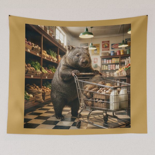 Item preview, Wombat Grocery Shopping designed and sold by Tridentulus.
