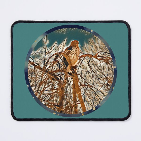 Item preview, Majestic Hawk Winter Tree Starry Art designed and sold by 3DDesignSpot.