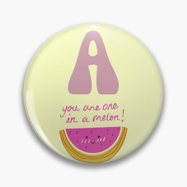 Item preview, Letter A for HS Watermelon Pun - You Are One In A Melon Initial Aesthetic designed and sold by Dimu Co..
