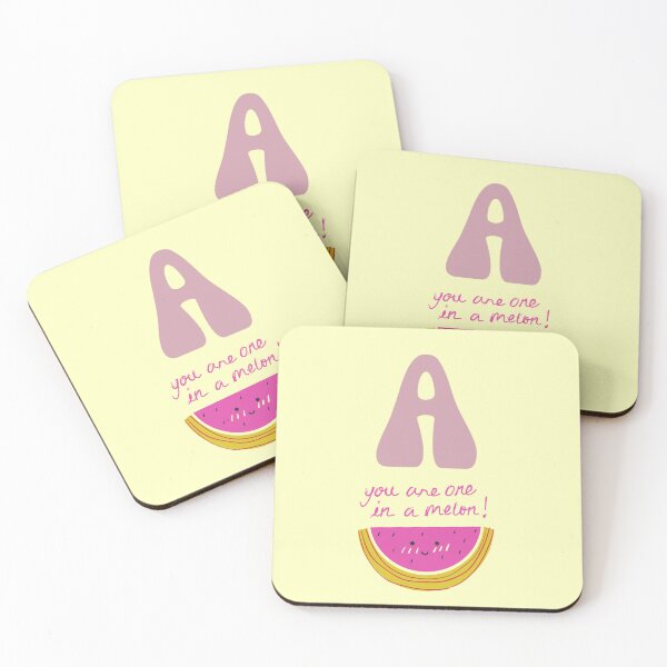 Item preview, Letter A for HS Watermelon Pun - You Are One In A Melon Initial Aesthetic designed and sold by Dimu Co..
