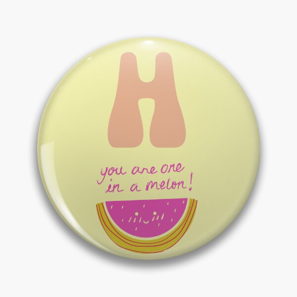 Item preview, Letter H for HS Watermelon Pun - You Are One In A Melon Initial Aesthetic HS designed and sold by Dimu Co..