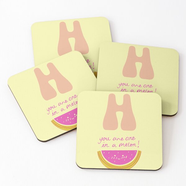 Item preview, Letter H for HS Watermelon Pun - You Are One In A Melon Initial Aesthetic HS designed and sold by Dimu Co..
