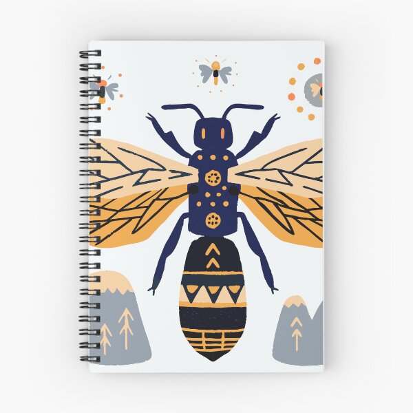 Item preview, Decorative Folk Art Honey Bee – Elegant Golden Nature Illustration designed and sold by Art Co..