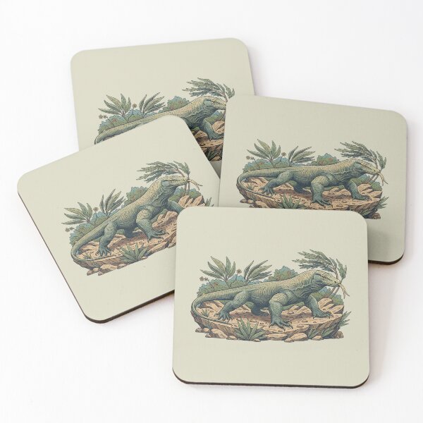 Item preview, Komodo Dragon in Island Foliage designed and sold by BirdsnStuff.