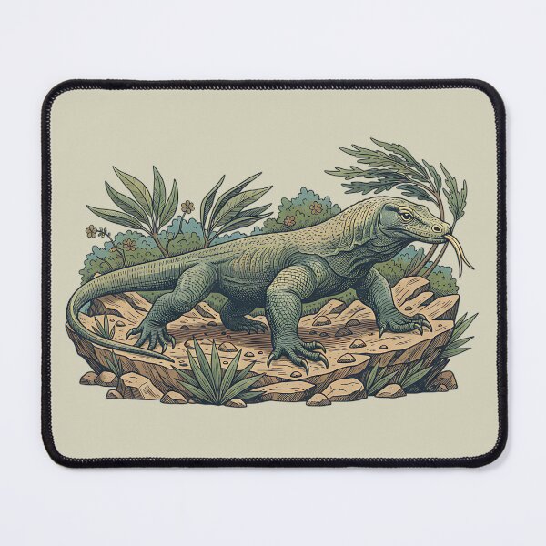 Item preview, Komodo Dragon in Island Foliage designed and sold by BirdsnStuff.