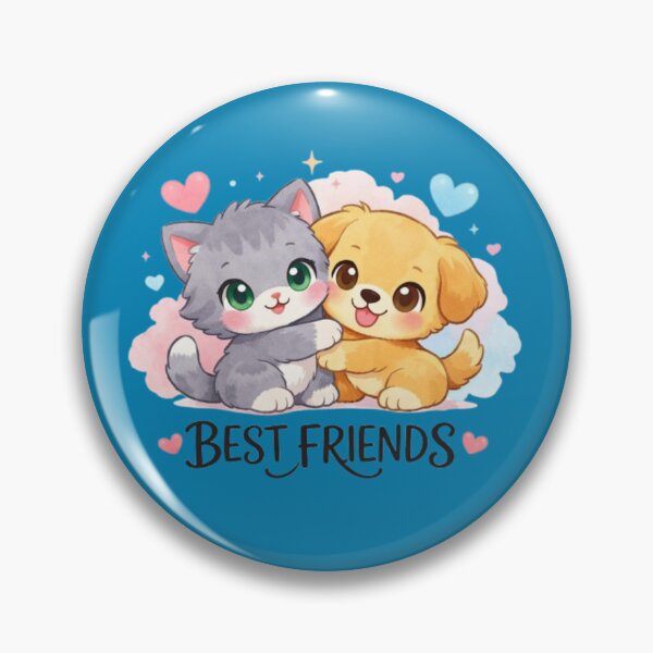 Artikelvorschau, Kawaii-Illustration von besten Freunden: Katzen und Hunde entworfen und verkauft von wanado.
