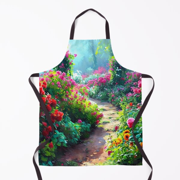 Artikelvorschau, Digitale Kunst: Blumengarten im impressionistischen Stil mit Weg entworfen und verkauft von DEC02.