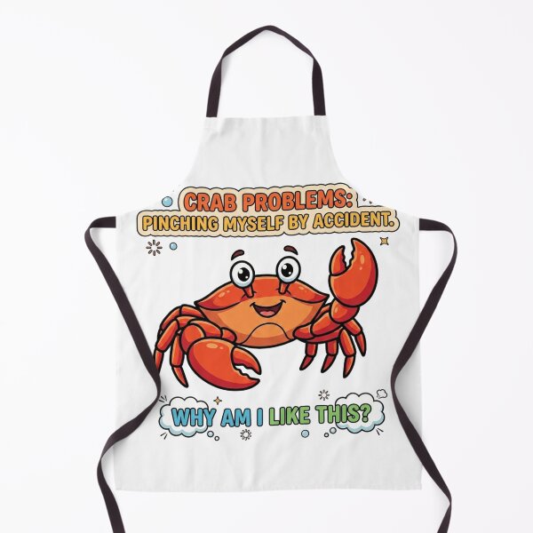Item preview, Crab Problems – Funny Crab Meme Cute Sea Animal Design designed and sold by LittleLoopArt.