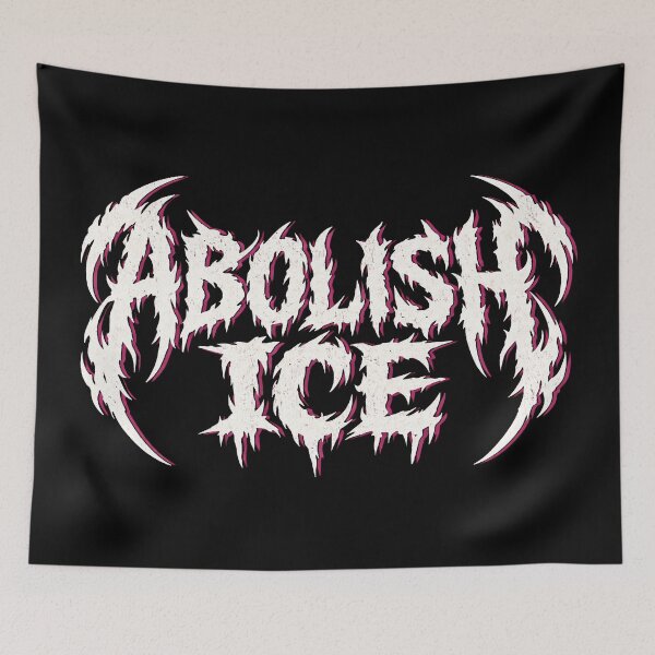 Item preview, Abolish ICE Metal Style Text designed and sold by Eh Plus Designs.