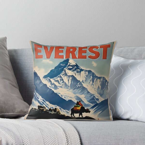 Item preview, Mount Everest Vintage Travel Poster – Himalayan Mountain Wall Art with Yak Trekker in Retro Adventure Style designed and sold by Eclipse 3699.