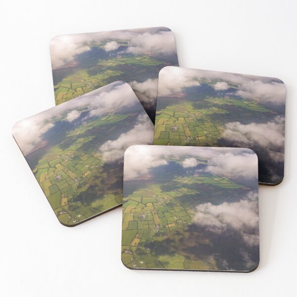 Item preview, Aerial Patchwork of Farmland and Clouds designed and sold by TheHikersEye.