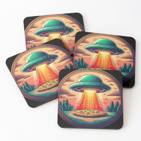 Item preview, Alien Abduction Pizza UFO Funny Sci-Fi Gift designed and sold by Black Ink Visions.