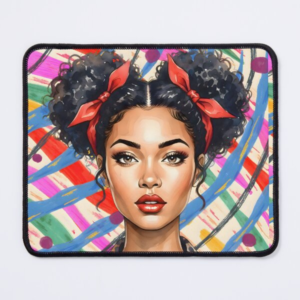 Item preview, Bold Contrast: Afro-Modern Pop Art Portrait designed and sold by VibranPalette.