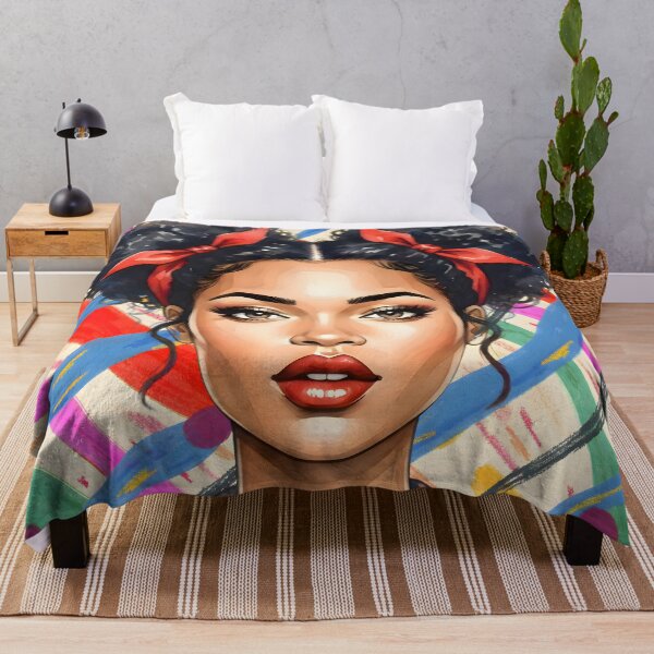 Item preview, Bold Contrast: Afro-Modern Pop Art Portrait designed and sold by VibranPalette.