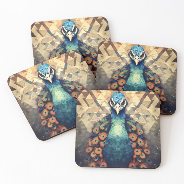 Item preview, Low Poly Style Peacock designed and sold by Hipatye26.