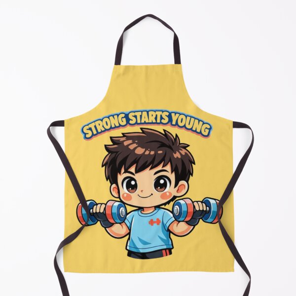 Item preview, Strong Little Hero – Cute Gym Chibi Character designed and sold by wanado.