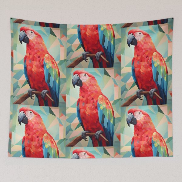 Item preview, Scarlet Macaw Low Poly Style designed and sold by Hipatye26.