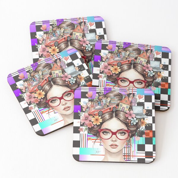 Item preview, Metropolis Mind: A Surreal Geometric Portrait designed and sold by VibranPalette.