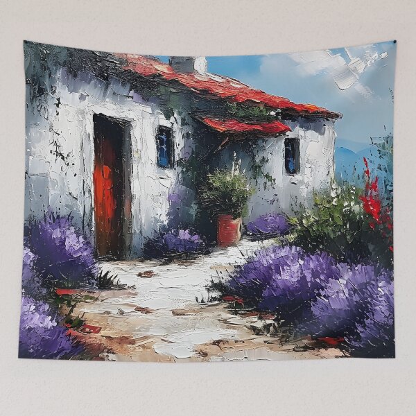 Item preview, Vintage Adobe Home With Colorful Flowers Digital Art  designed and sold by DEC02.