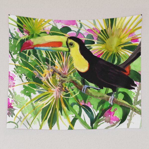 Item preview, Toucan Bird in the Jungle designed and sold by surenart.