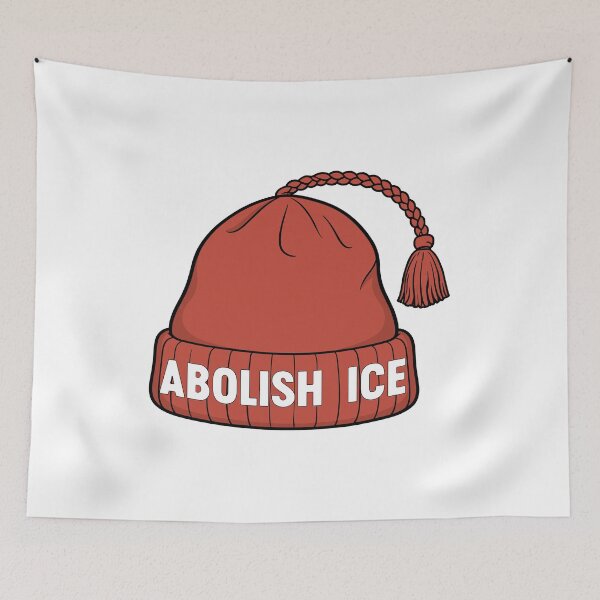 Item preview, Abolish ICE Red Hat Resistance Beanie Minneapolis Protest Anti-ICE Pro Immigrants designed and sold by gunaone-design.