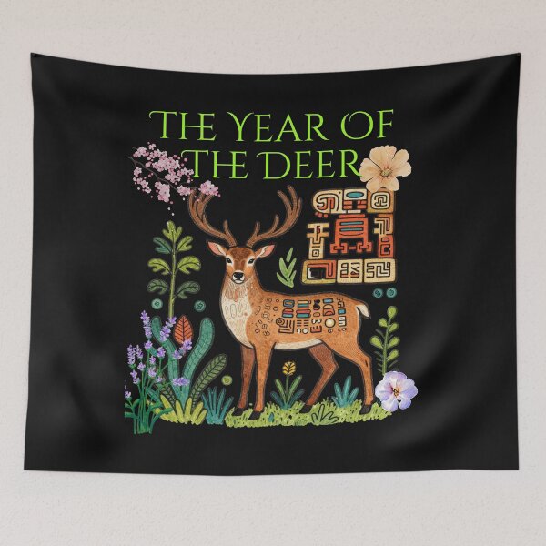 Item preview, The Mayan Year of The Deer Colorful Design designed and sold by EarthArtDesigns.