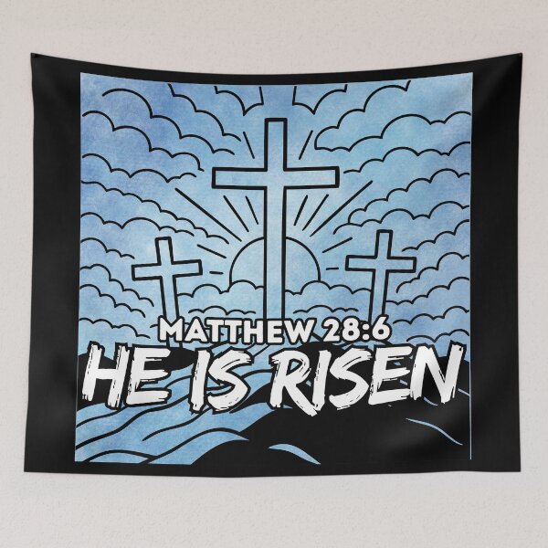 Item preview, He Is Risen – Matthew 28:6 Christian Easter Resurrection Design designed and sold by MoriaStore.