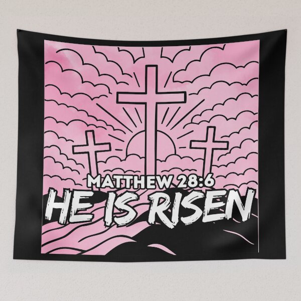 Item preview, He Is Risen – Matthew 28:6 - Easter Resurrection Design designed and sold by MoriaStore.