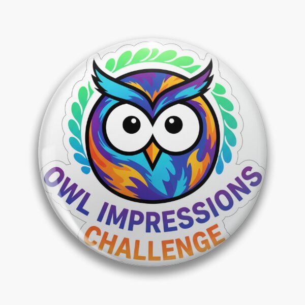Item preview, owl impressions challenge sticker designed and sold by jeffart967.