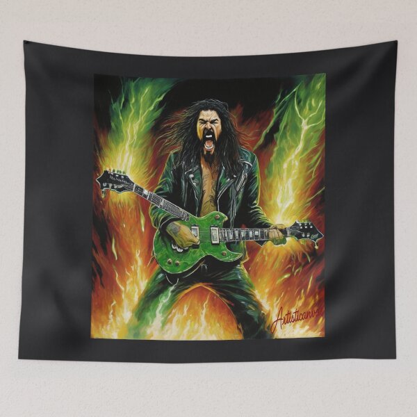 Item preview, Green Thrash Fury – Metal Icon designed and sold by Artisticanvas.