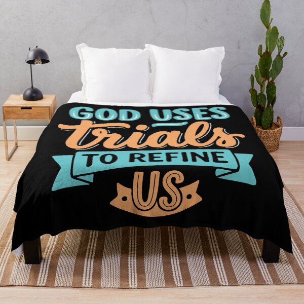Item preview, God Uses Trials to Refine Us – Christian Faith & Growth Quote designed and sold by Verse & Vibes.